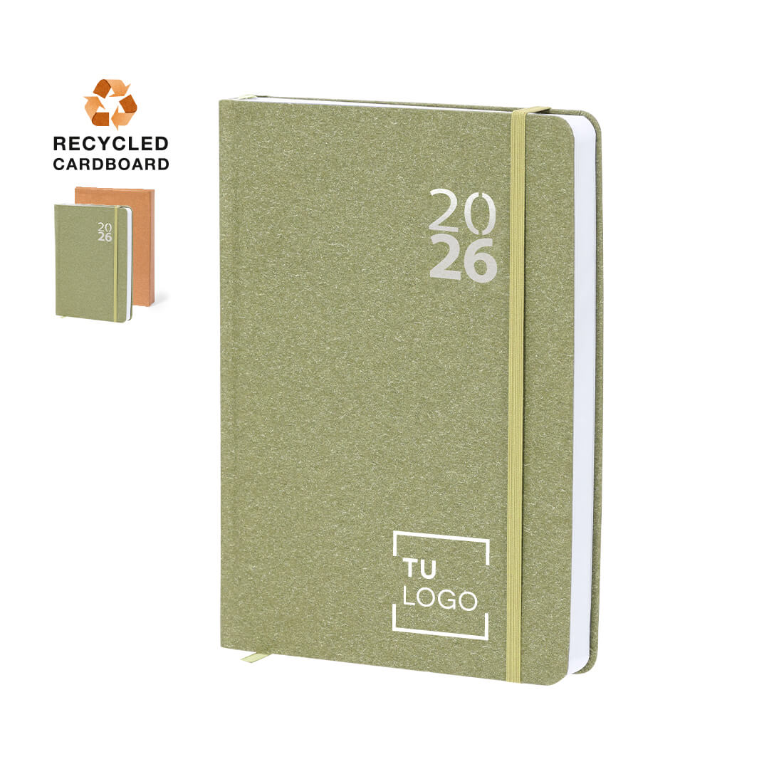 Agenda diaria A5 cartón reciclado